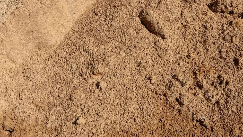 Close view of bulk sand at Finlay's Stone